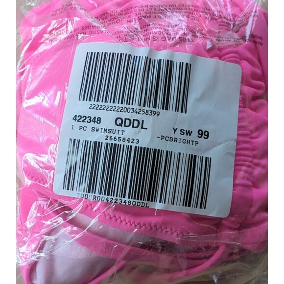 NWT PINK Victoria's Secret Radiant Rose Triangle Wrap Detail One-Piece Swimsuit - Picture 8 of 8